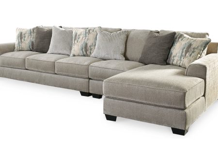 Ardsley Pewter 3-Piece Sectional with Chaise Hot on Sale