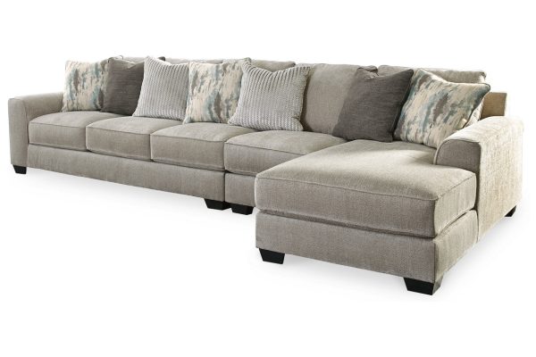 Ardsley Pewter 3-Piece Sectional with Chaise Hot on Sale