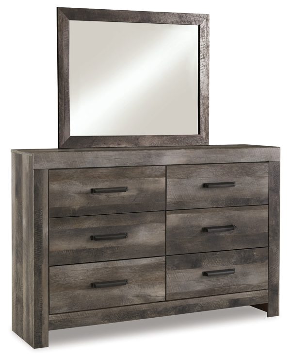 Wynnlow King Panel Bed with Mirrored Dresser, Chest and Nightstand in Gray Online Hot Sale