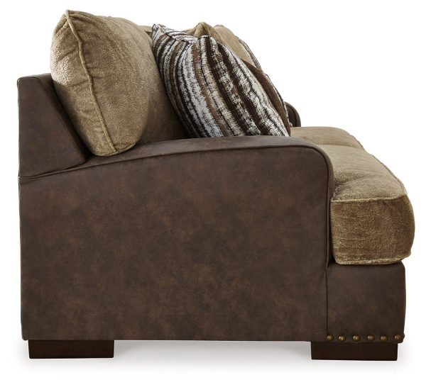 Alesbury Sofa, Loveseat, Chair and Ottoman in Chocolate Sale