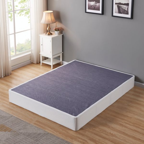 8 Inch Chime Innerspring Mattress with Foundation in White Cheap