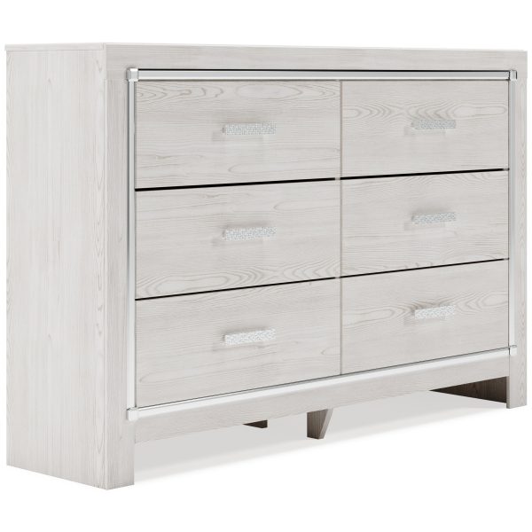 Altyra King Bookcase Headboard Bed with Dresser in White Online now