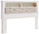 Altyra King Bookcase Headboard Bed with Dresser in White Online now