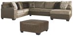 Abalone 3-Piece Sectional with Ottoman in Chocolate Online