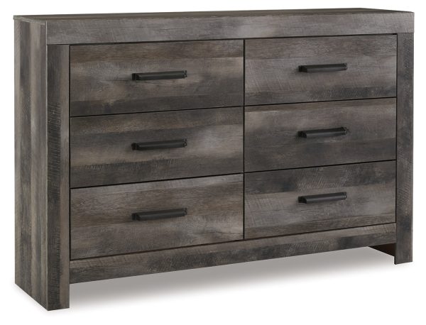 Wynnlow King Crossbuck Panel Bed with Dresser in Gray Hot on Sale