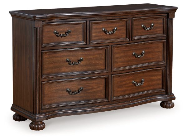 Lavinton Queen Poster Bed with Dresser and Nightstand in Brown Online Sale