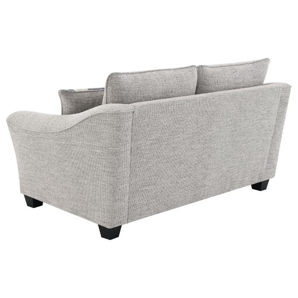 Tomkins Boucle Upholstered Loveseat Light Grey Discount