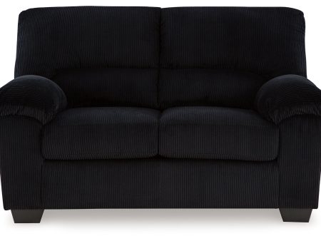 SimpleJoy Onyx Loveseat Sale