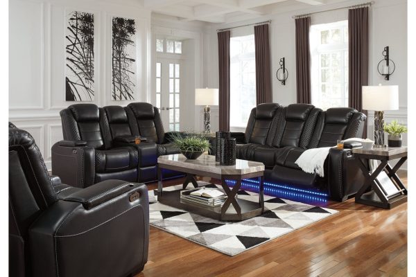 Party Time Midnight Power Reclining Sofa and Loveseat with Power Recliner Online now