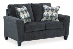 Abinger Sofa, Loveseat, Chair and Ottoman in Smoke For Sale