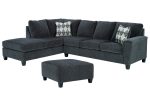 Abinger 2-Piece Sectional with Ottoman in Smoke on Sale