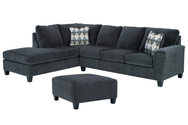 Abinger 2-Piece Sectional with Ottoman in Smoke on Sale