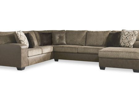 Abalone Chocolate 3-Piece Sectional with Chaise Online