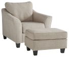 Abney Chair and Ottoman in Driftwood Online Hot Sale