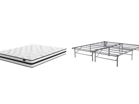 8 Inch Chime Innerspring Mattress with Foundation in White Cheap