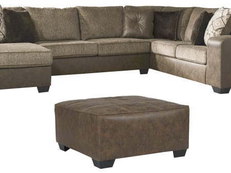 Abalone 3-Piece Sectional with Ottoman in Chocolate Hot on Sale