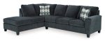 Abinger 2-Piece Sectional with Ottoman in Smoke on Sale