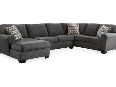 Ambee Slate 3-Piece Sectional with Chaise Hot on Sale