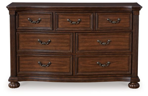 Lavinton Queen Poster Bed with Dresser and Nightstand in Brown Online Sale