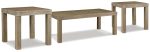 Silo Point Outdoor Coffee Table with 2 End Tables in Brown Online Sale