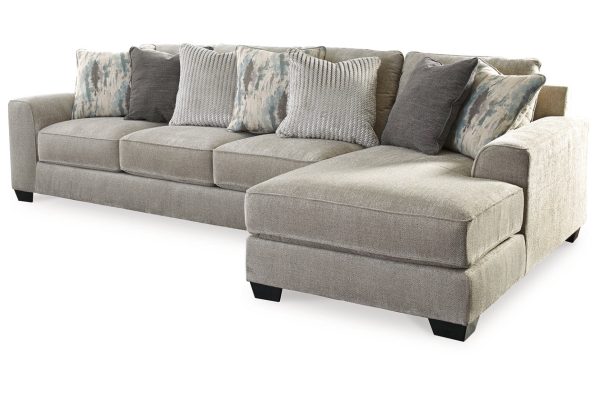 Ardsley Pewter 2-Piece Sectional with Chaise on Sale