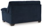 SimpleJoy Navy Loveseat For Cheap