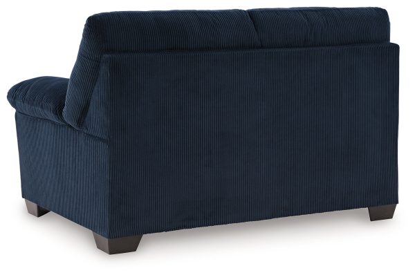 SimpleJoy Navy Loveseat For Cheap