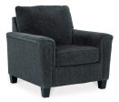 Abinger Sofa, Loveseat, Chair and Ottoman in Smoke For Sale