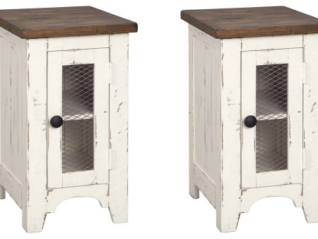 Wystfield 2 End Tables in White Brown For Sale