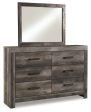 Wynnlow Queen Crossbuck Panel Bed with Mirrored Dresser, Chest and Nightstand in Gray Sale