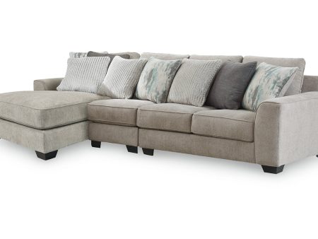 Ardsley Pewter 3-Piece Sectional with Chaise Sale