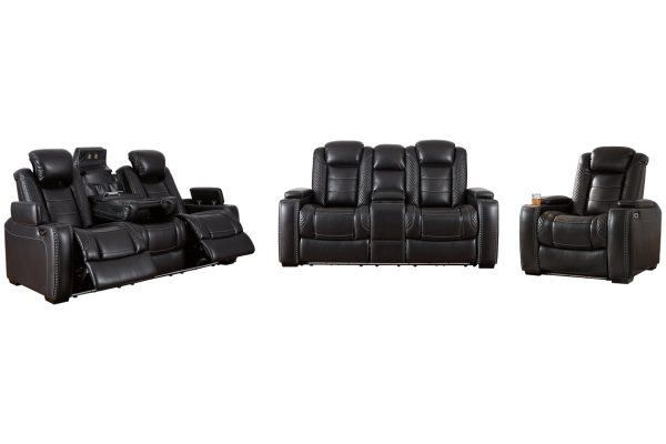 Party Time Midnight Power Reclining Sofa and Loveseat with Power Recliner Online now