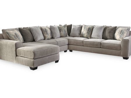 Ardsley Pewter 4-Piece Sectional with Chaise For Cheap