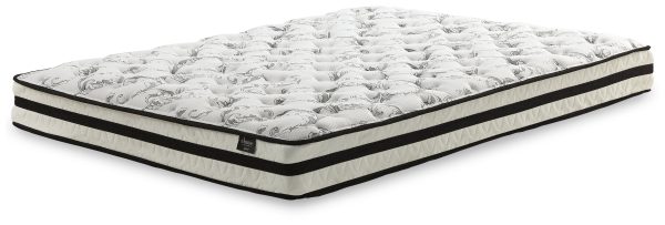 8 Inch Chime Innerspring Mattress with Adjustable Base in White For Sale