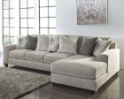 Ardsley 2-Piece Sectional with Ottoman in Pewter Supply