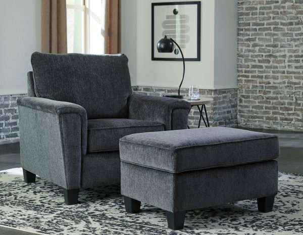 Abinger Chair and Ottoman in Smoke Hot on Sale