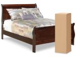 Alisdair Full Sleigh Bed with Mattress in Reddish Brown Supply