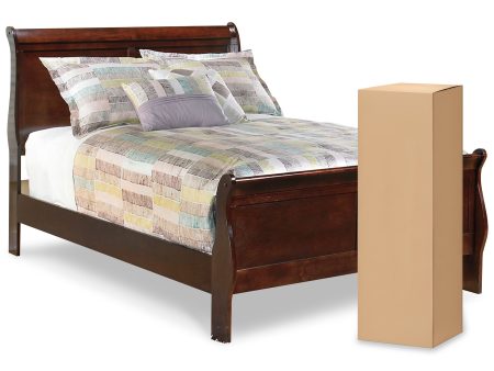 Alisdair Full Sleigh Bed with Mattress in Reddish Brown Supply