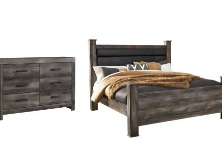 Wynnlow King Poster Bed with Dresser in Gray Online now