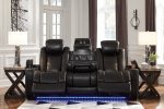 Party Time Midnight Reclining Sofa and Loveseat For Cheap