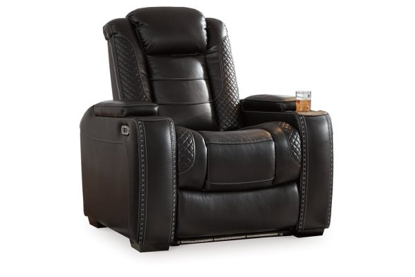 Party Time Midnight Power Reclining Sofa and Recliner Fashion