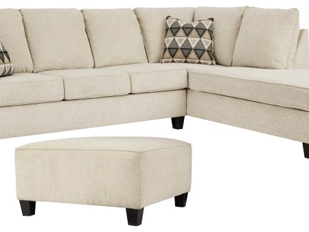 Abinger 2-Piece Sectional with Ottoman in Natural For Discount