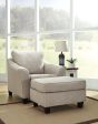 Abney Chair and Ottoman in Driftwood Online Hot Sale