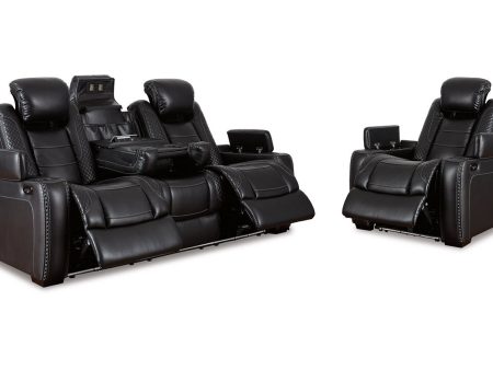 Party Time Midnight Power Reclining Sofa and Recliner Fashion