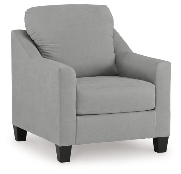 Adlai Chair and Ottoman in Shadow on Sale