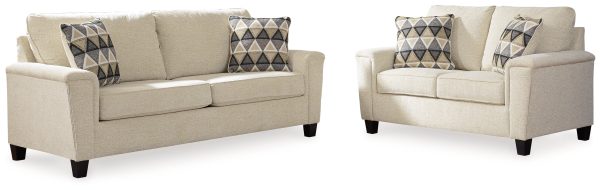 Abinger Sofa and Loveseat in Natural on Sale