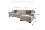 Ardsley Pewter 2-Piece Sectional with Chaise on Sale