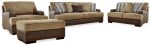 Alesbury Sofa, Loveseat, Chair and Ottoman in Chocolate Sale