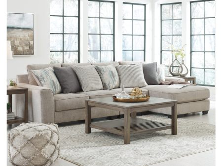 Ardsley Pewter 3-Piece Sectional with Chaise Online Sale