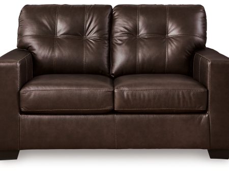 Santorine Dark Brown Loveseat For Cheap